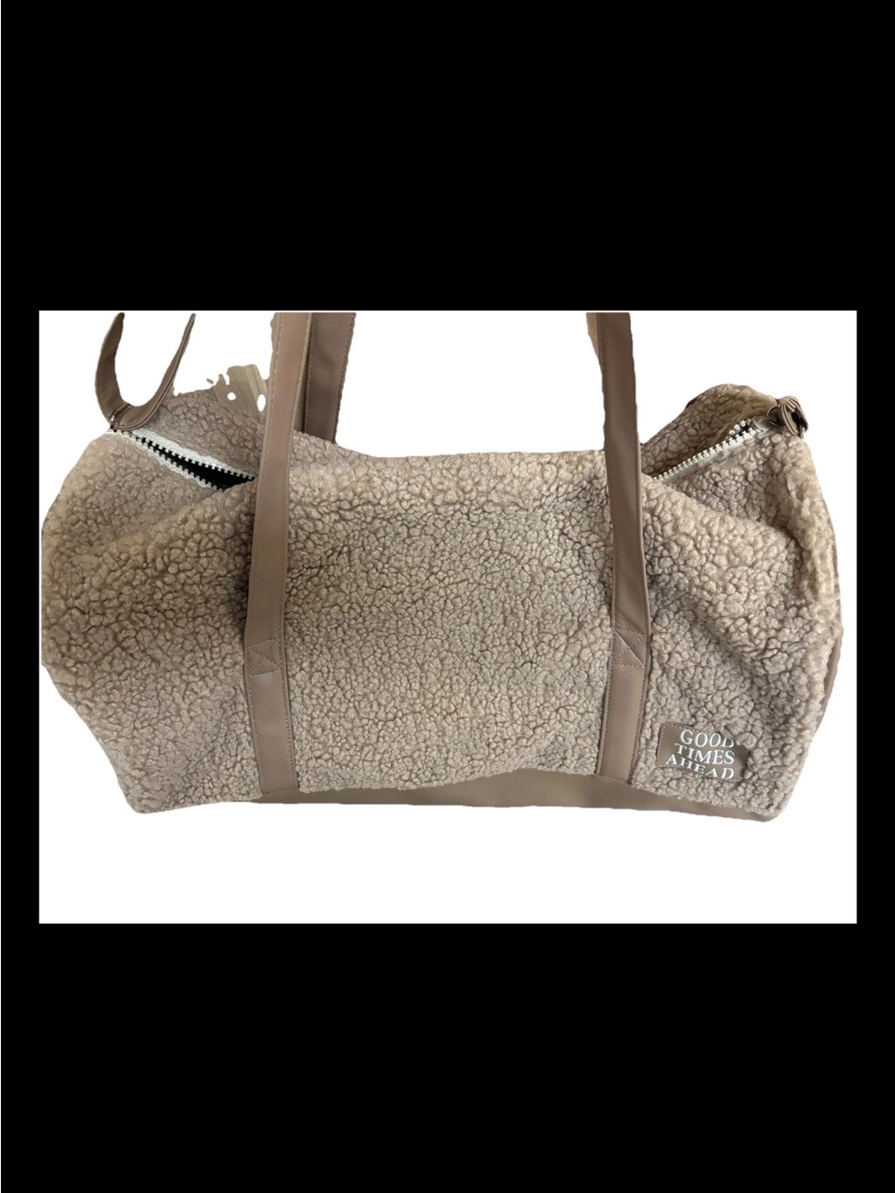 Sherpa Teddy Weekender Tote By Jadelynn Brooke Gym, Travel Or Overnight Bag NWT - Picture 2 of 12